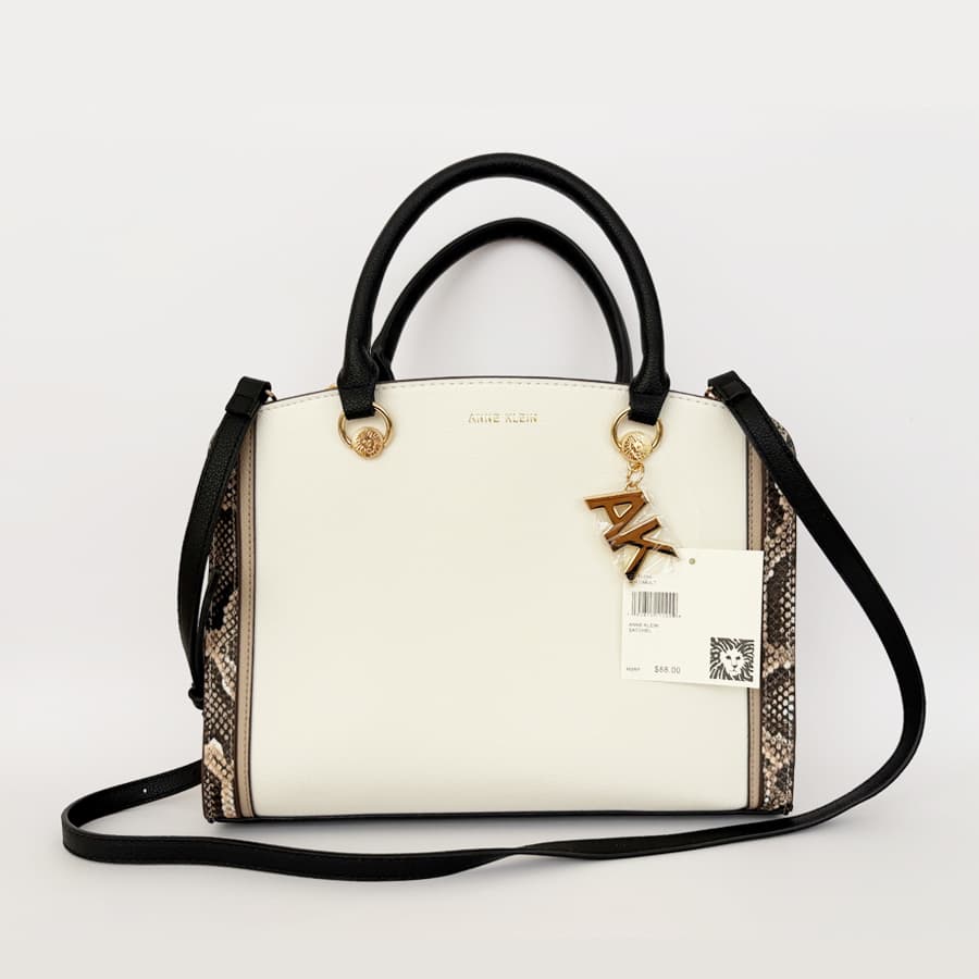 Anne Klein Bolso mediano beige con detalles en negro